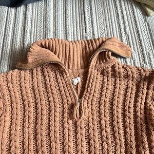 Aerie Knit Quarter-Zip Sweater